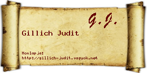 Gillich Judit névjegykártya